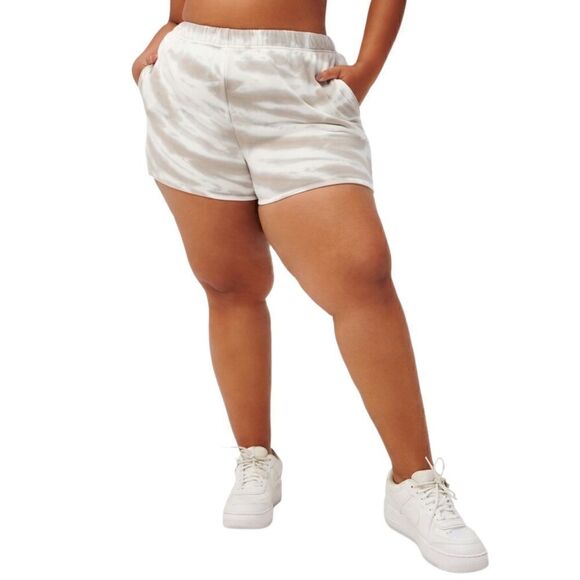 New! Good American Summer Sweat Tie Dye Drawstring Jogger Lounging Casual Shorts - Picture 1 of 7